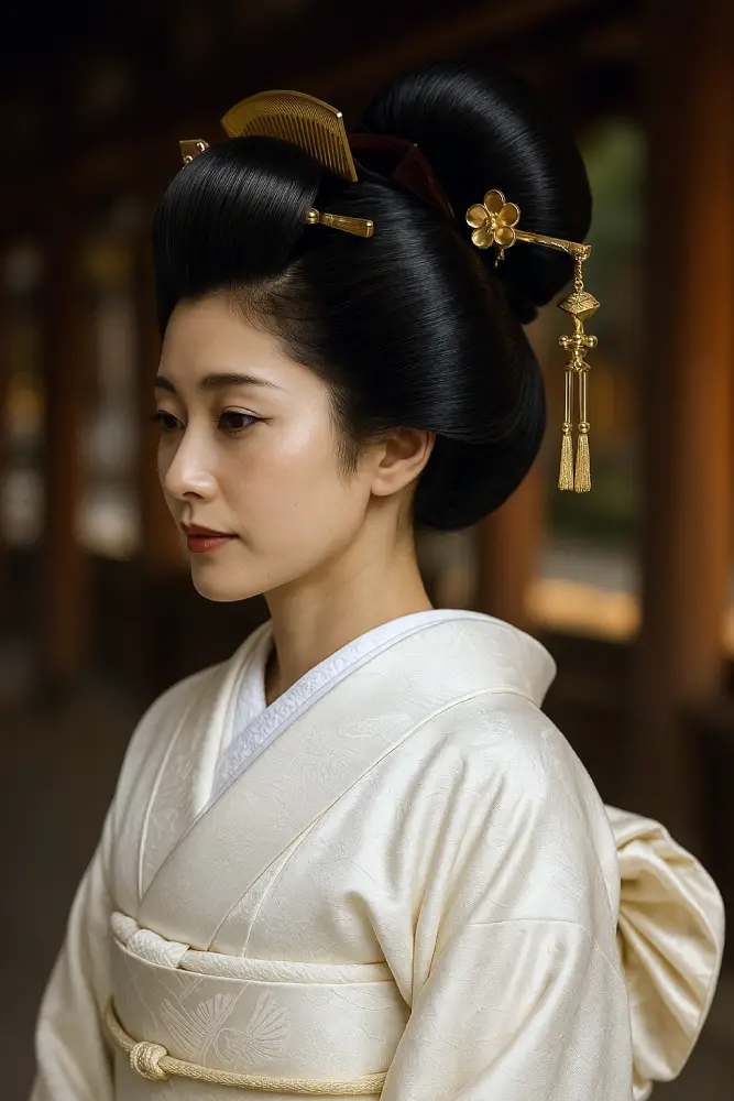 coiffure japonaise mariage femme Bunkin Takashimada