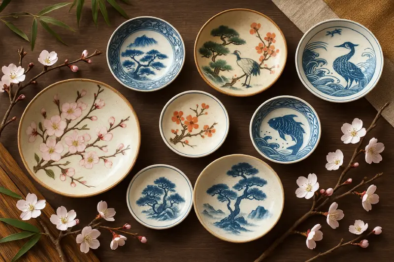 céramique japonaise motifs naturels