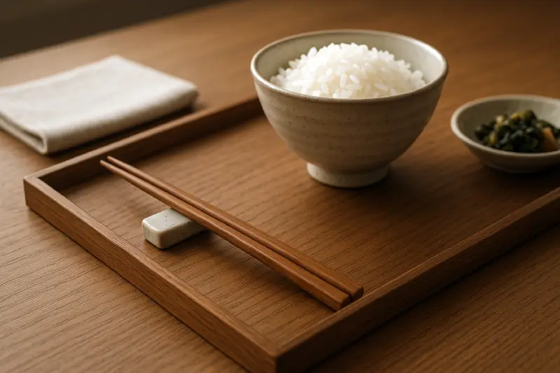 règles de bienséance et l'étiquette pour utiliser des baguettes japonaises à table