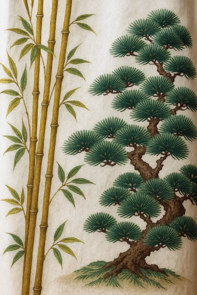 motifs japonais plantes