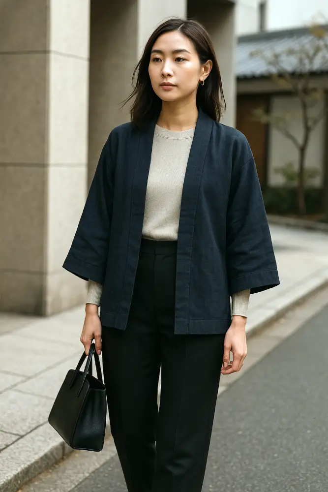 noragi look Superposition maîtrisée