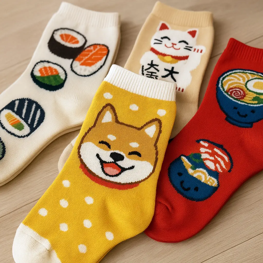 chaussettes japonaises motifs kawaii
