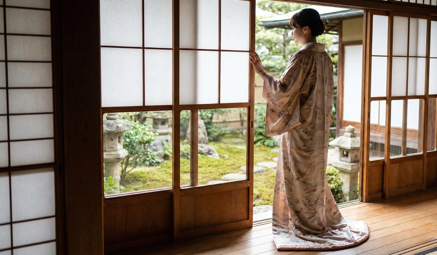 kimono soie femme