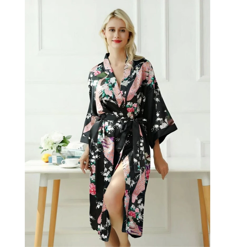 Kimono pyjama noir femme
