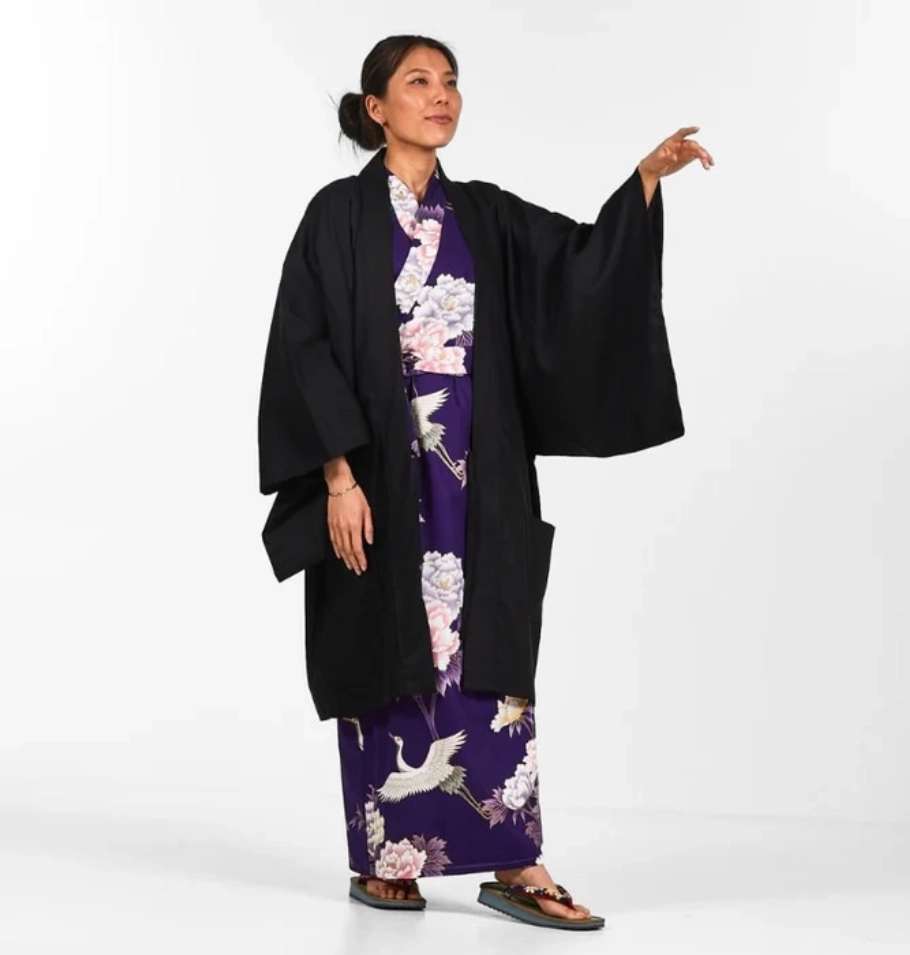 Kimono veste femme noir