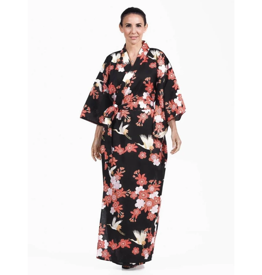 Kimono yukata femme noir