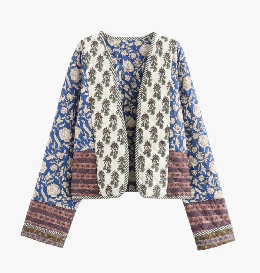 Veste kimono courte matelassée bohème femme Nozomi