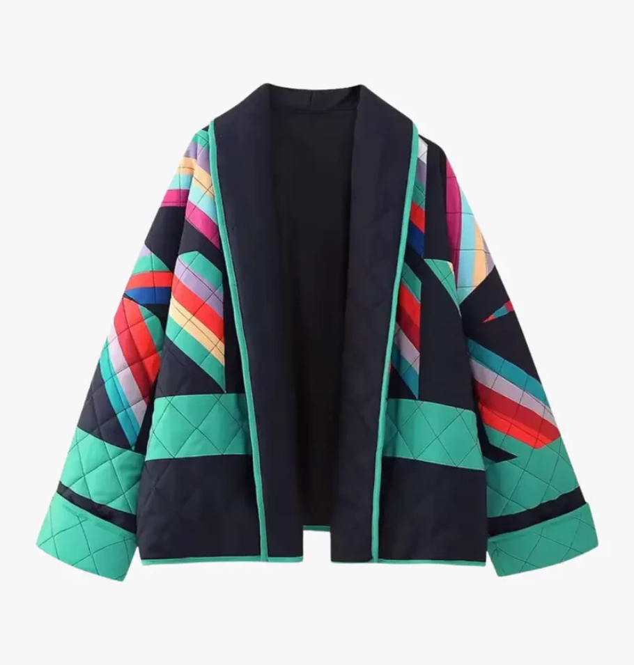 Blazer japonais matelassé femme style années 80 Takara