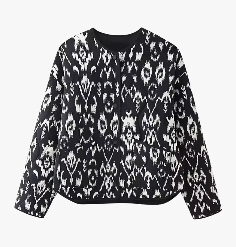 Veste kimono femme noir blanc style streetwear Kuroshiro